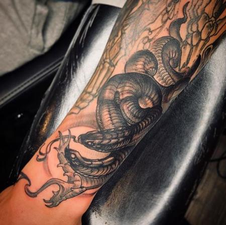 Tattoos - Al Perez double headed snake - 138874